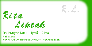 rita liptak business card